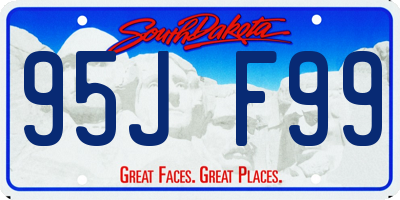 SD license plate 95JF99