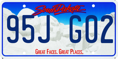 SD license plate 95JG02