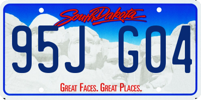 SD license plate 95JG04