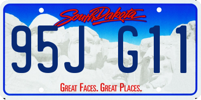 SD license plate 95JG11