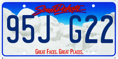 SD license plate 95JG22