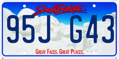 SD license plate 95JG43