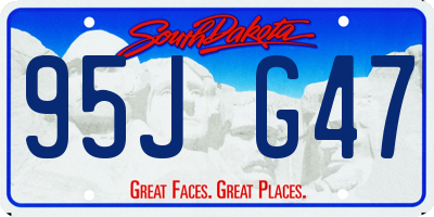 SD license plate 95JG47
