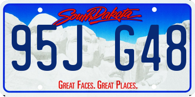 SD license plate 95JG48