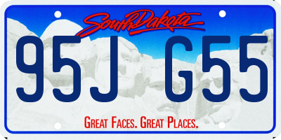 SD license plate 95JG55
