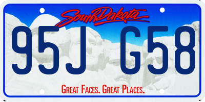 SD license plate 95JG58