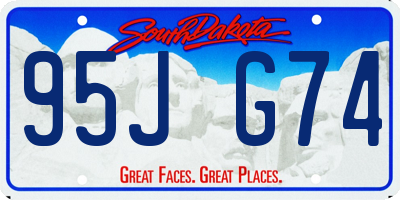 SD license plate 95JG74