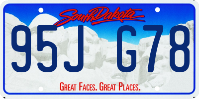 SD license plate 95JG78