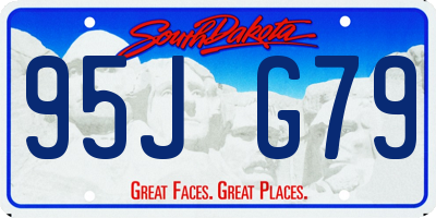 SD license plate 95JG79