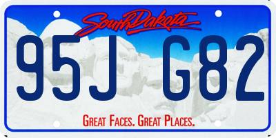 SD license plate 95JG82