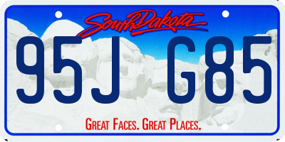 SD license plate 95JG85