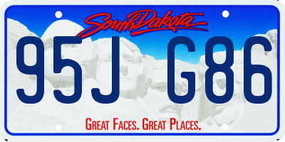 SD license plate 95JG86