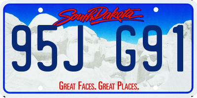SD license plate 95JG91
