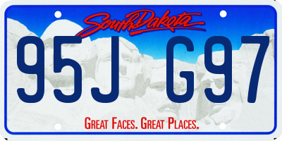 SD license plate 95JG97