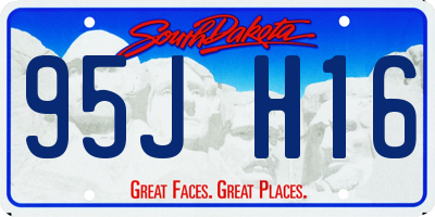 SD license plate 95JH16