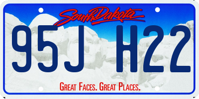 SD license plate 95JH22