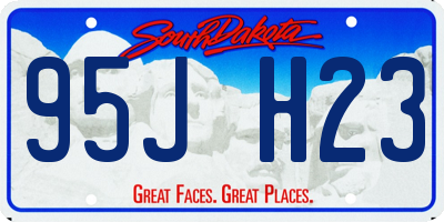 SD license plate 95JH23