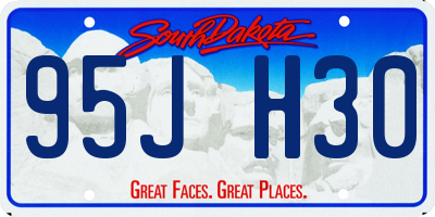 SD license plate 95JH30