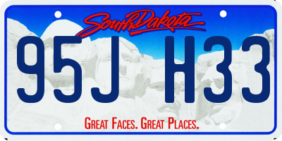 SD license plate 95JH33