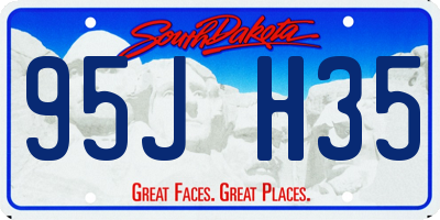 SD license plate 95JH35