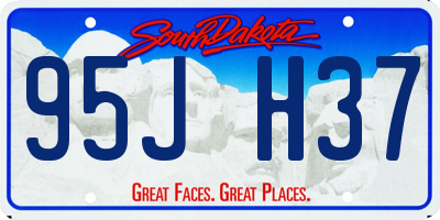 SD license plate 95JH37