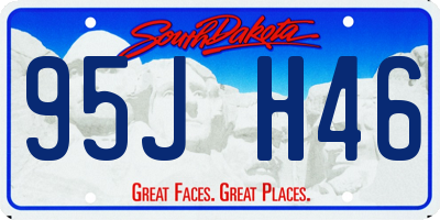 SD license plate 95JH46