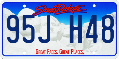 SD license plate 95JH48
