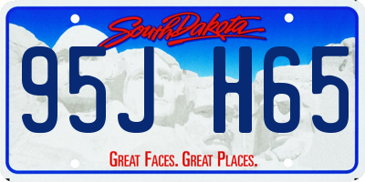 SD license plate 95JH65