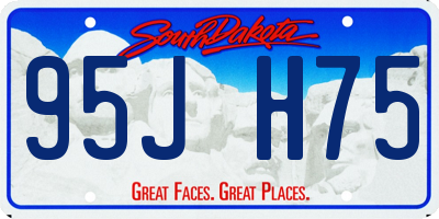 SD license plate 95JH75