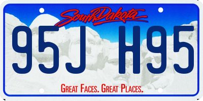 SD license plate 95JH95