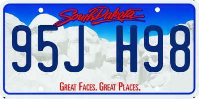 SD license plate 95JH98