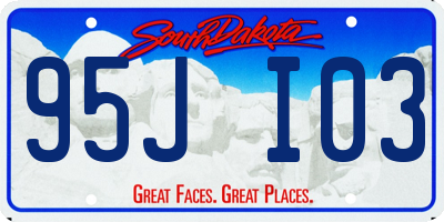 SD license plate 95JI03