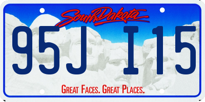 SD license plate 95JI15
