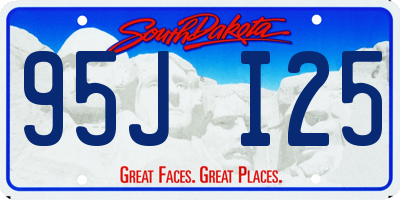 SD license plate 95JI25