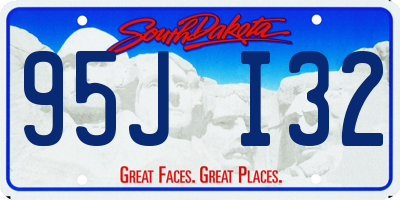 SD license plate 95JI32