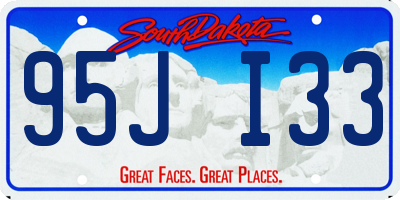 SD license plate 95JI33