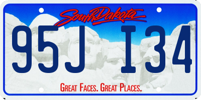 SD license plate 95JI34
