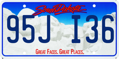 SD license plate 95JI36