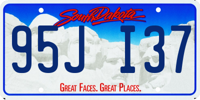 SD license plate 95JI37