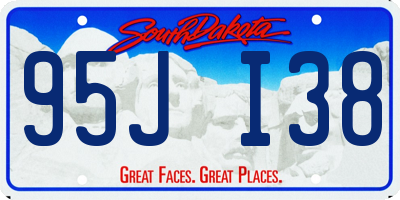 SD license plate 95JI38