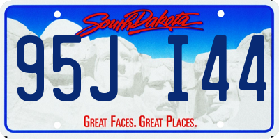 SD license plate 95JI44