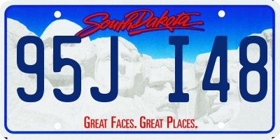SD license plate 95JI48