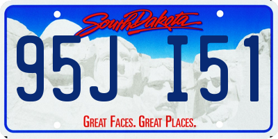 SD license plate 95JI51