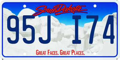 SD license plate 95JI74