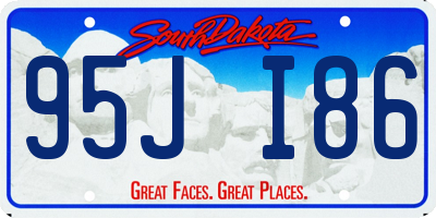 SD license plate 95JI86