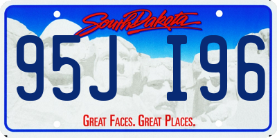 SD license plate 95JI96