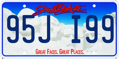 SD license plate 95JI99