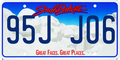 SD license plate 95JJ06