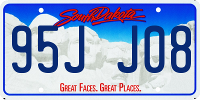 SD license plate 95JJ08