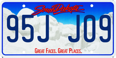 SD license plate 95JJ09